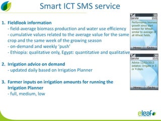 Smart-ICT for irrigation and flood advice to smallholders in Africa