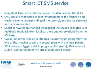 Smart-ICT for irrigation and flood advice to smallholders in Africa