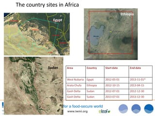 Smart-ICT for irrigation and flood advice to smallholders in Africa