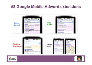 #8 Google Mobile Adword extensions

36

 