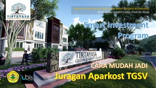 Apartment Kost Syariah Bernuansa Resort Pertama di Indonesia
Eco Friendly, Comfort Living, Fresh for Study
 