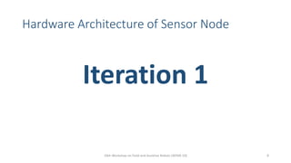 Hardware Architecture of Sensor Node
Iteration 1
10th Workshop on Field and Assistive Robots (WFAR-10) 8
 