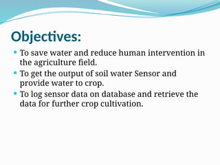 Smart Irrigation System Using IoT agricuture | PPTX