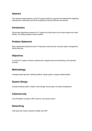 Design and Implementation of a Secure Smart IT Support System for ...
