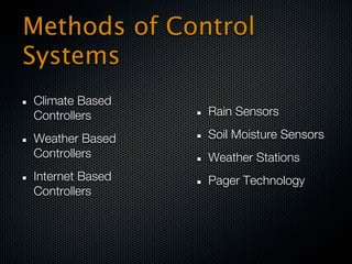 Climate Based Control
 