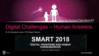 Digital Challenges – Human Answers.
Dr. Kim Kyllesbech Larsen, CTIO Magyar Telekom.
How we Humans Feel about AI!
 