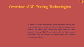 Smart manufacturing in 3D printing for aerospace and defense industry.pptx