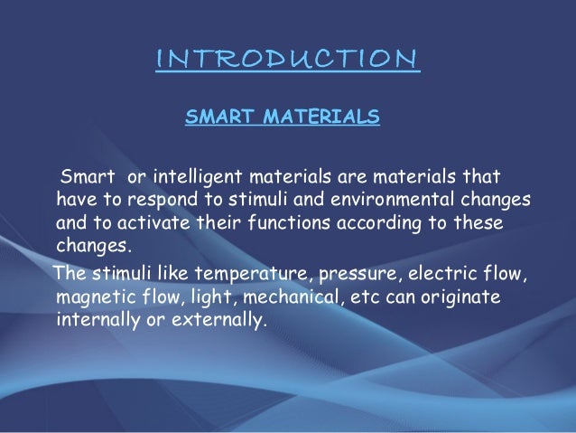 powerpoint presentation on smart materials
