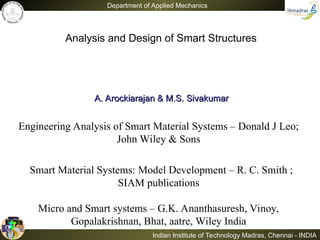 Advanced Analysis and Design of Smart Structures in Engineering | PPT