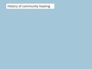 History of community heating
 