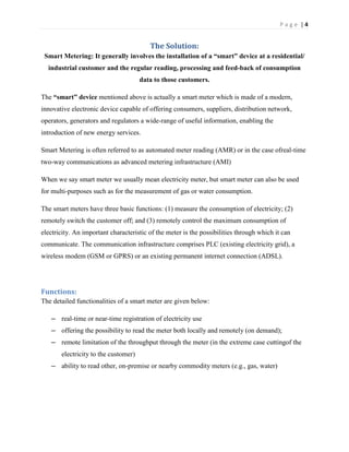 Smart metering solution in pakistan | DOCX
