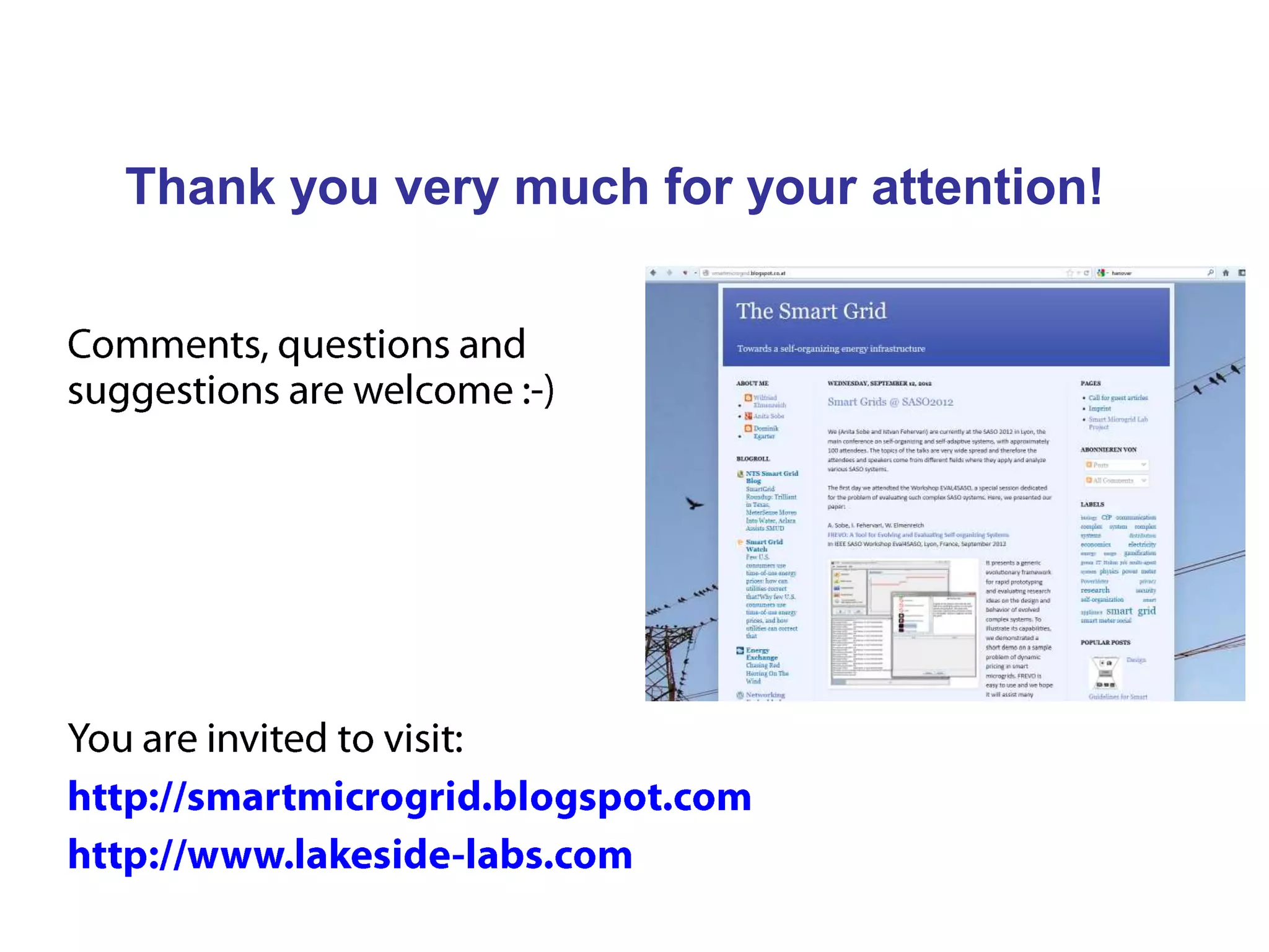 Thank you very much for your attention!
 