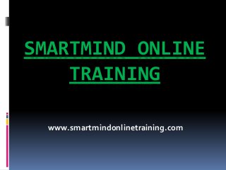 SMARTMIND ONLINE
TRAINING
www.smartmindonlinetraining.com
 