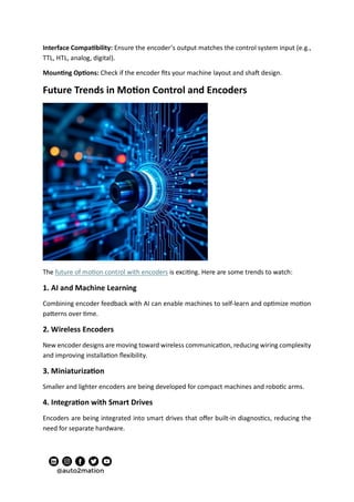 Smart Motion Control with Encoders in Automated Systems | PDF