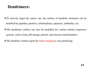 Smart nanocarriers as novel drug delivery systems in cancer therapy | PPTX