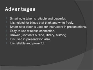 Smart note taker ppt