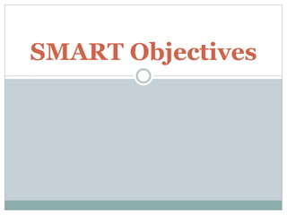 SMART Objectives
 