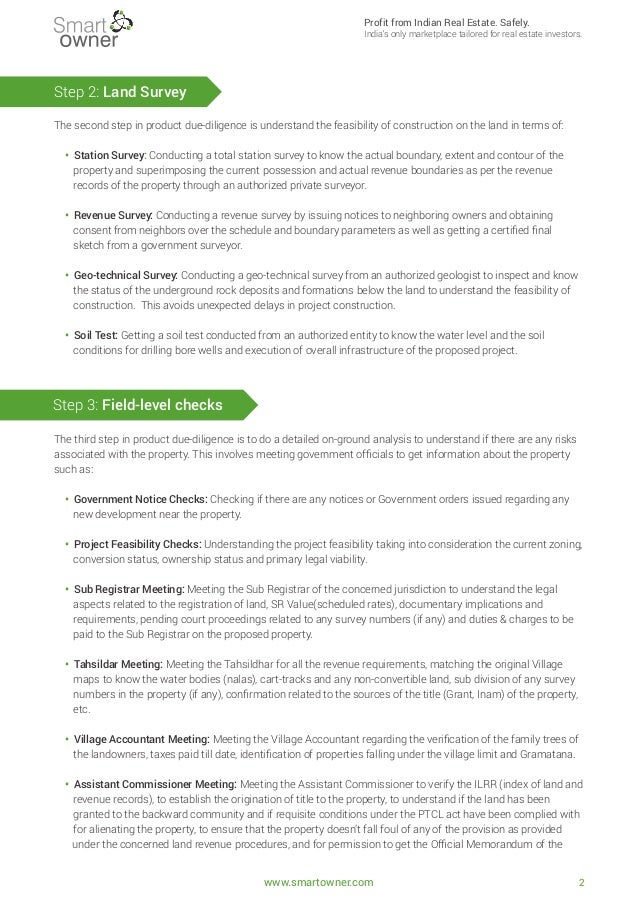 SmartOwner's 72 Point Real Estate Due Diligence Checklist