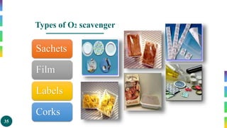 35
Types of O2 scavenger
Sachets
Film
Labels
Corks
 