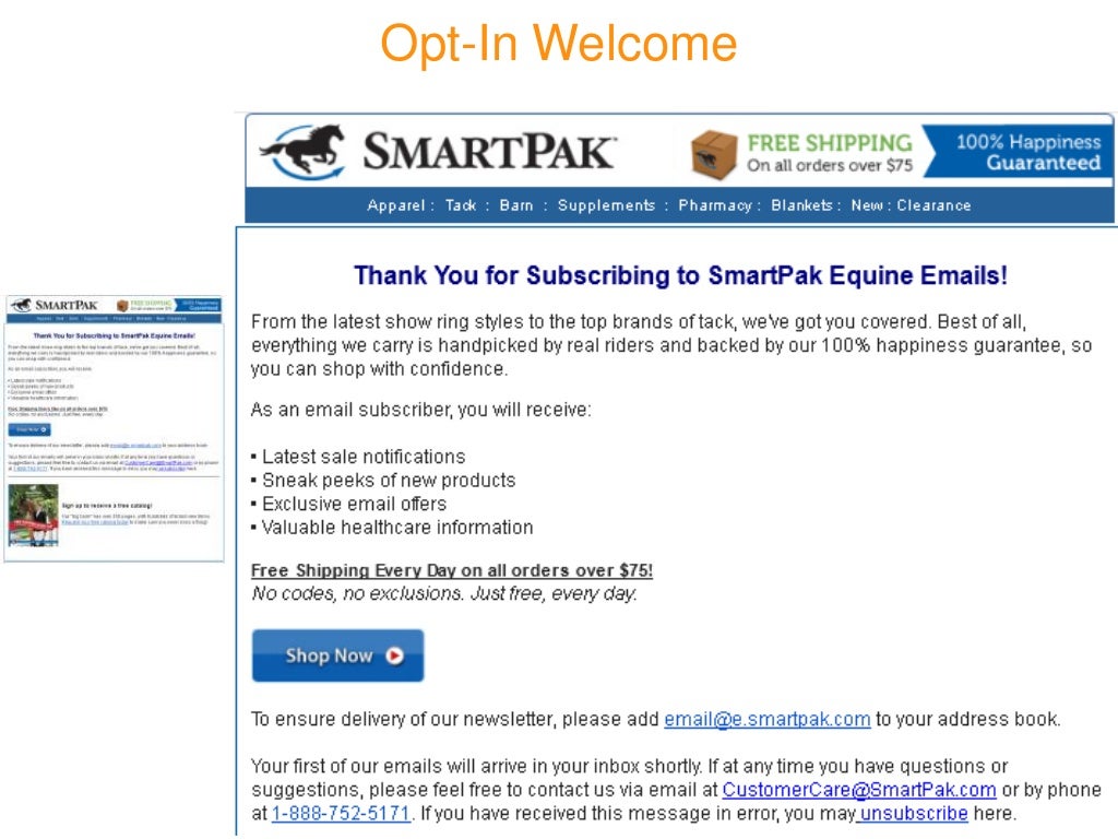 SmartPak Silverpop Lifecycle Email Program