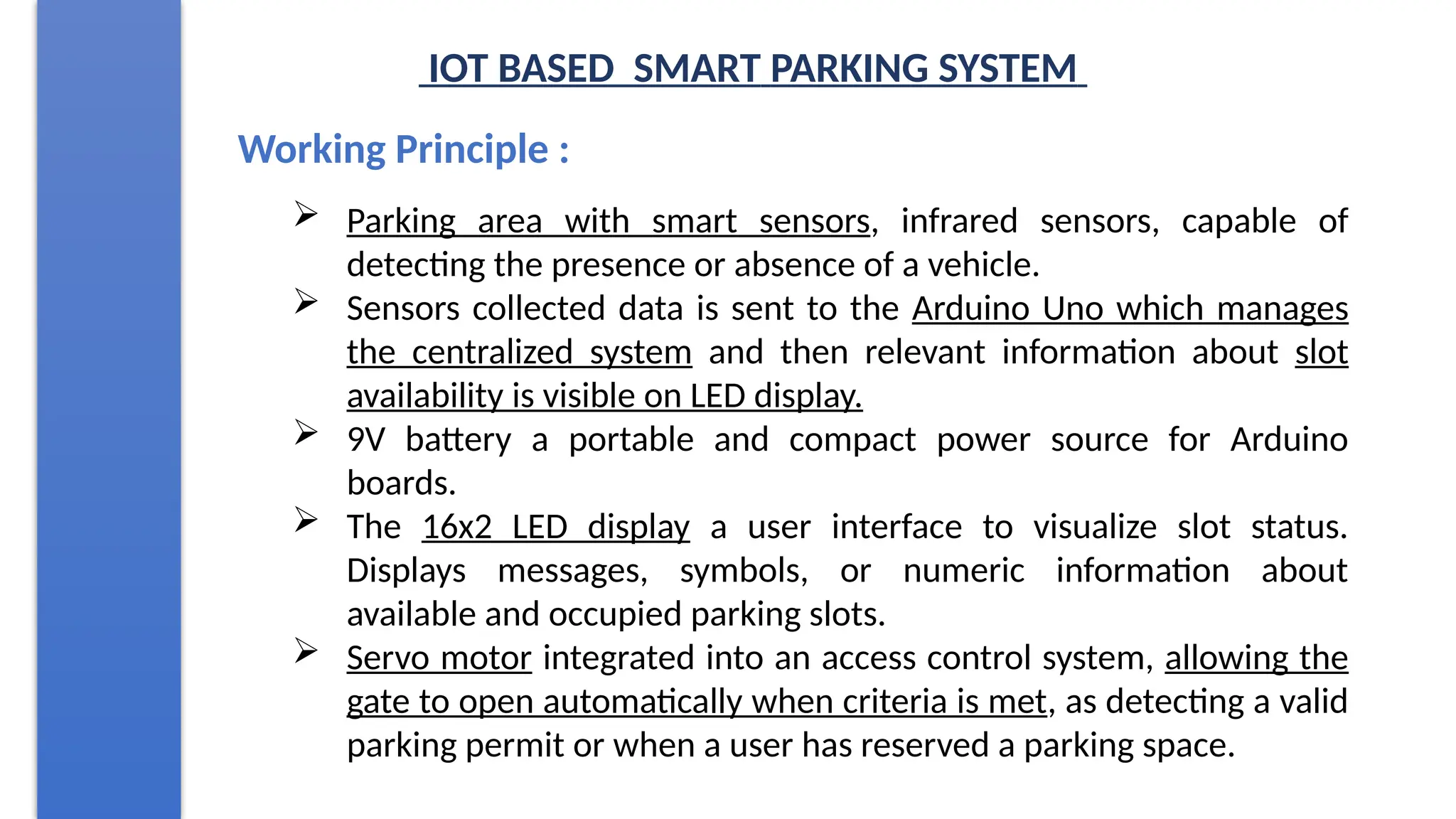 iot based smart parking system using ir sensor | PPTX