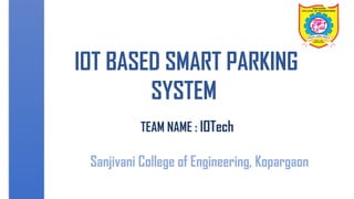 iot based smart parking system using ir sensor | PPT
