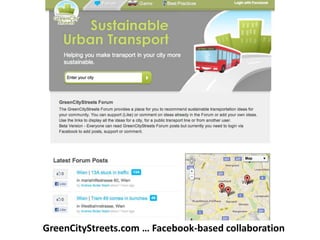 GreenCityStreets.com … Facebook-based collaboration 
 