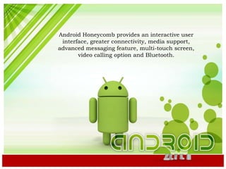 It was the first mobile phone to use a multi-touch interface, and it featured a web browser that “far superior” than others.Evolution of Smart Phone?The Android operating system for smart phones was released in 2008. Android is an open-source platform backed by Google, along with major hardware and software developers 