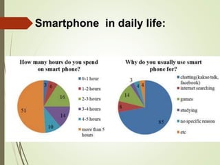 Smartphone in daily life:
 