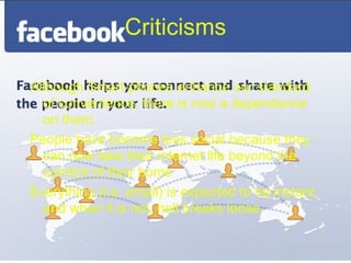 Criticisms

Although Smart-phones enhance our standard
  of convenience, there is now a dependence
  on them.
People have become less social because they
  can now take their internet life beyond the
  comfort of their home
Everything (I.e. email) is expected to be instant,
  and when it is not, hell breaks loose.
 
