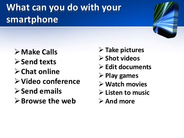 What can you do with a smartphone update