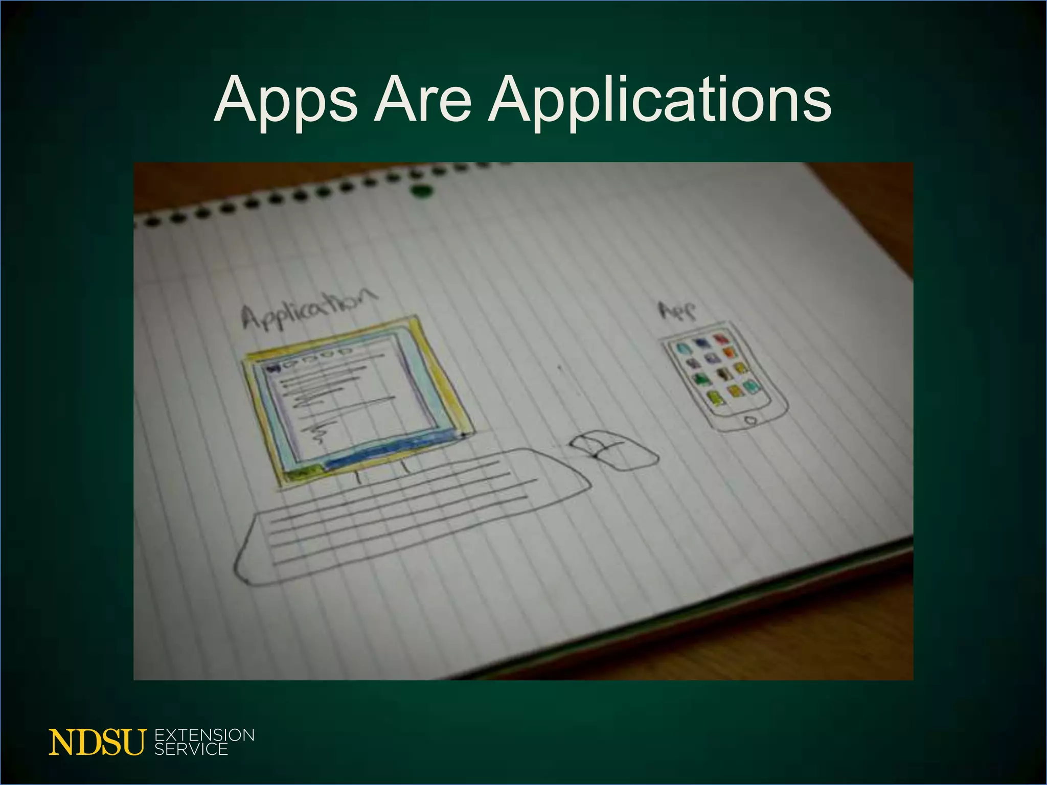Apps Are Applications
 