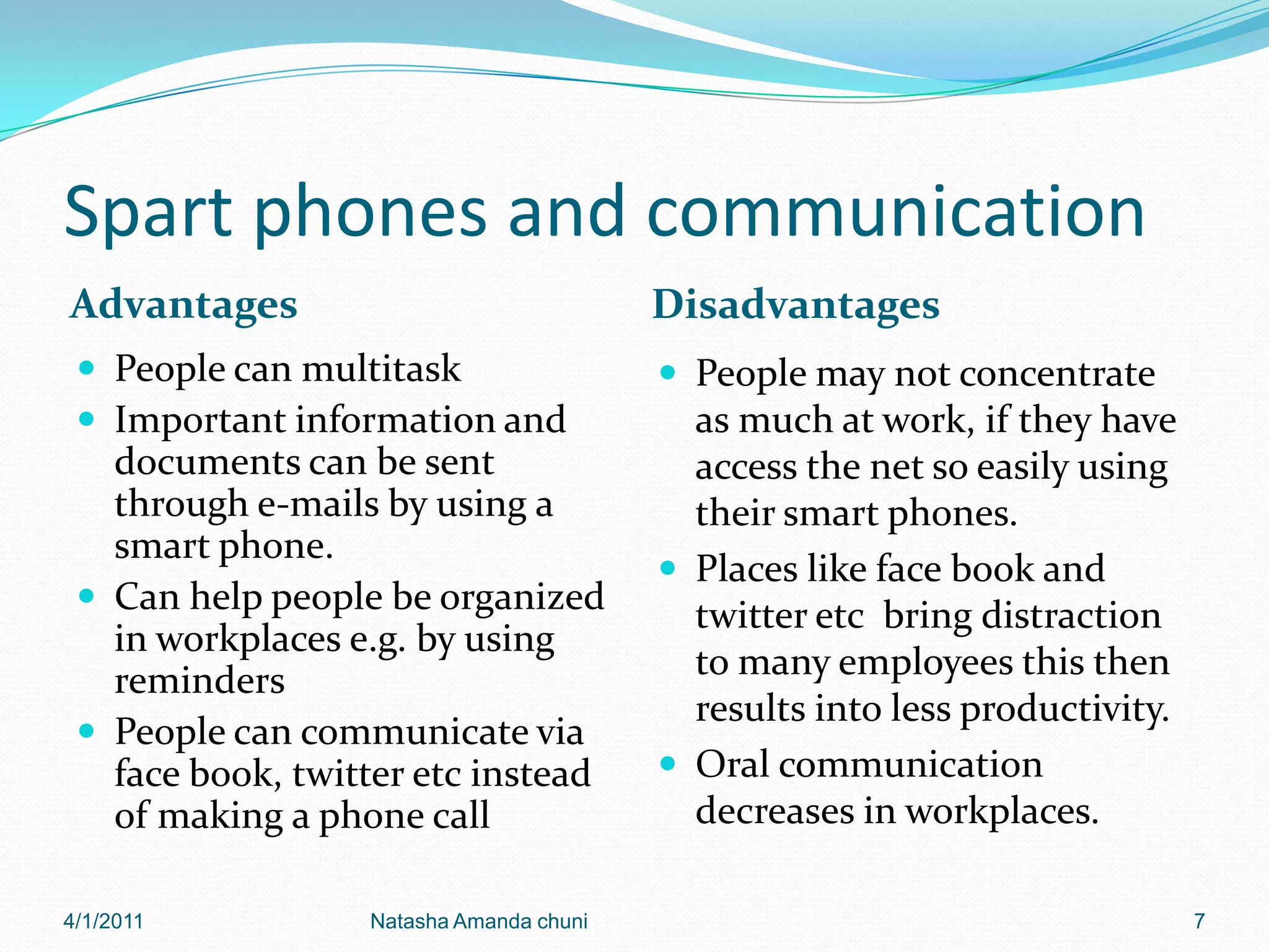 Smart phones and society | PPSX