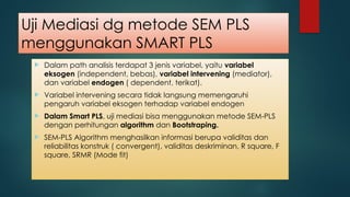 SMART PLS KARAKTERISTIK SMART PLS YANG BENAR | PPTX