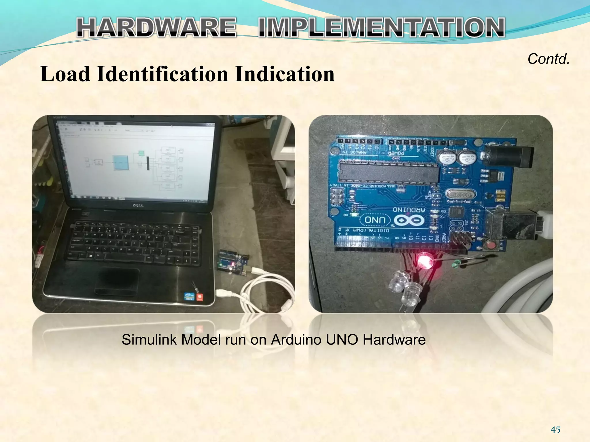 45
Load Identification Indication
Contd.
Simulink Model run on Arduino UNO Hardware
 