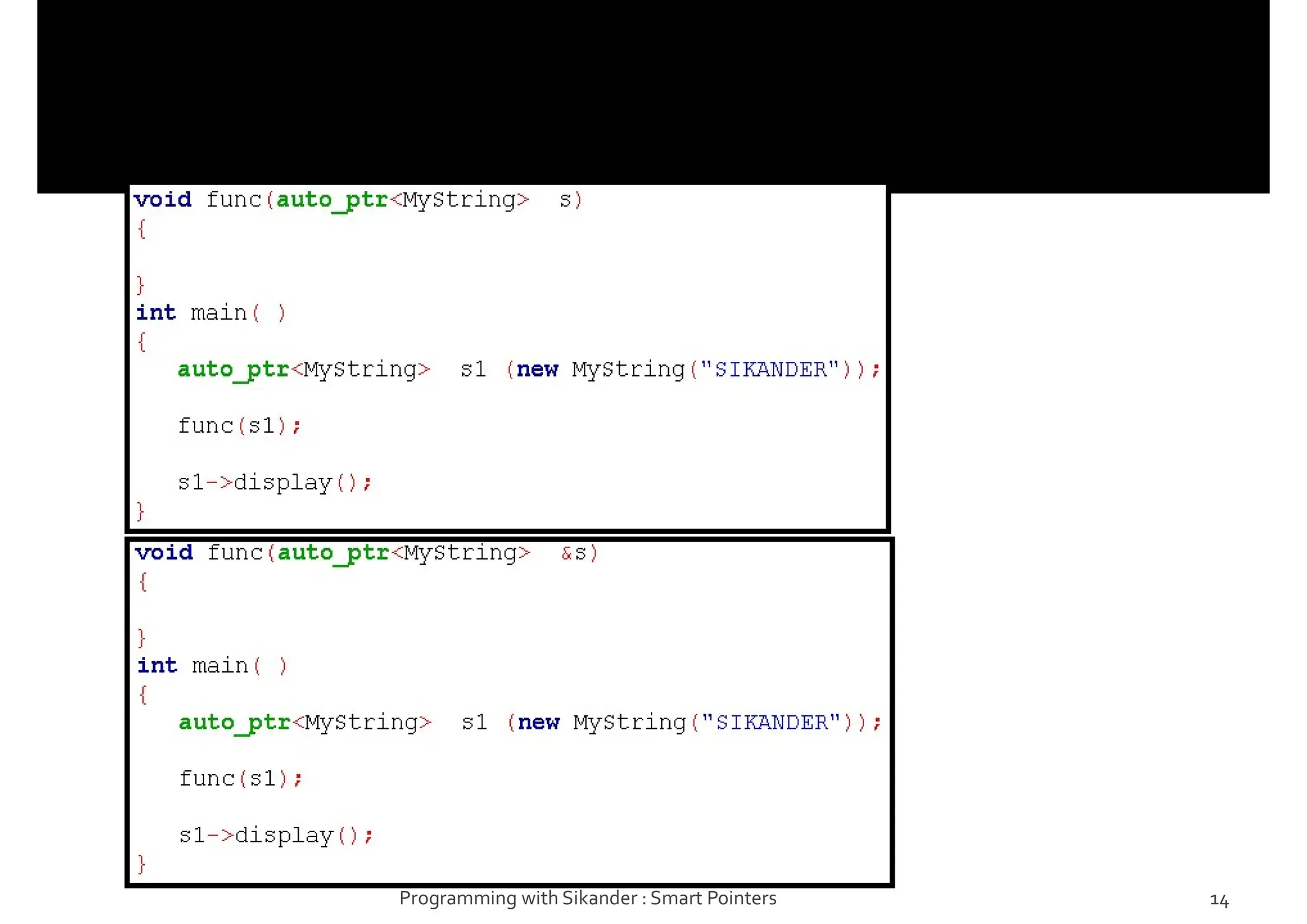 Programming with Sikander : Smart Pointers 14
 