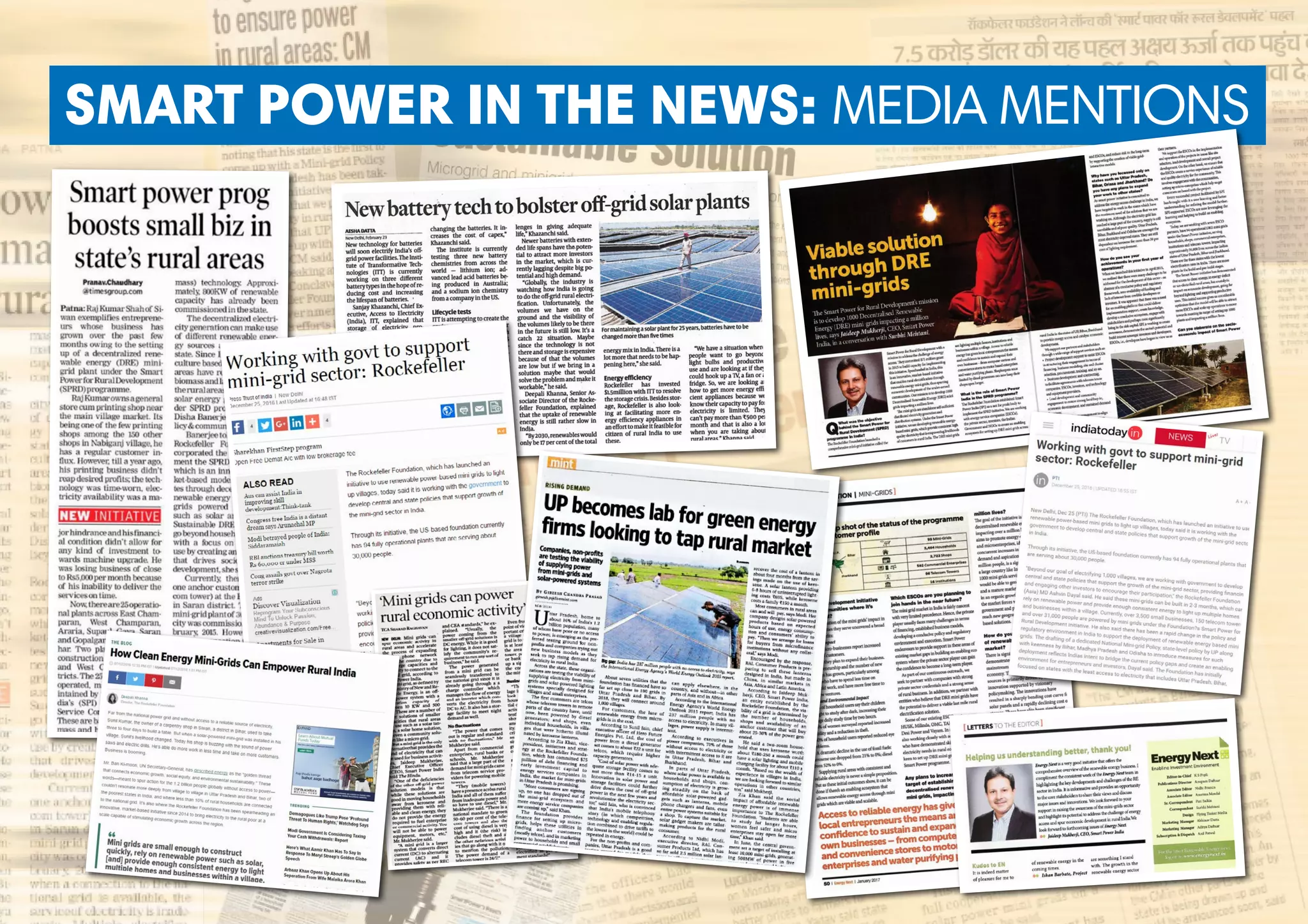 smartpowerConnect40 41May 2017 • Volume 2 • Issue 1
Smart Power in the News: Media Mentions
 