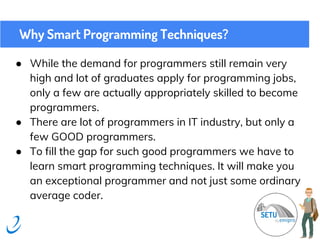 Essential Smart Programming Techniques that gets you hired by Tech ...