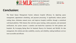 smart queue management system which helps | PPTX