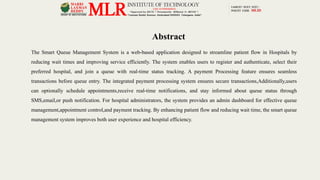 smart queue management system which helps | PPTX