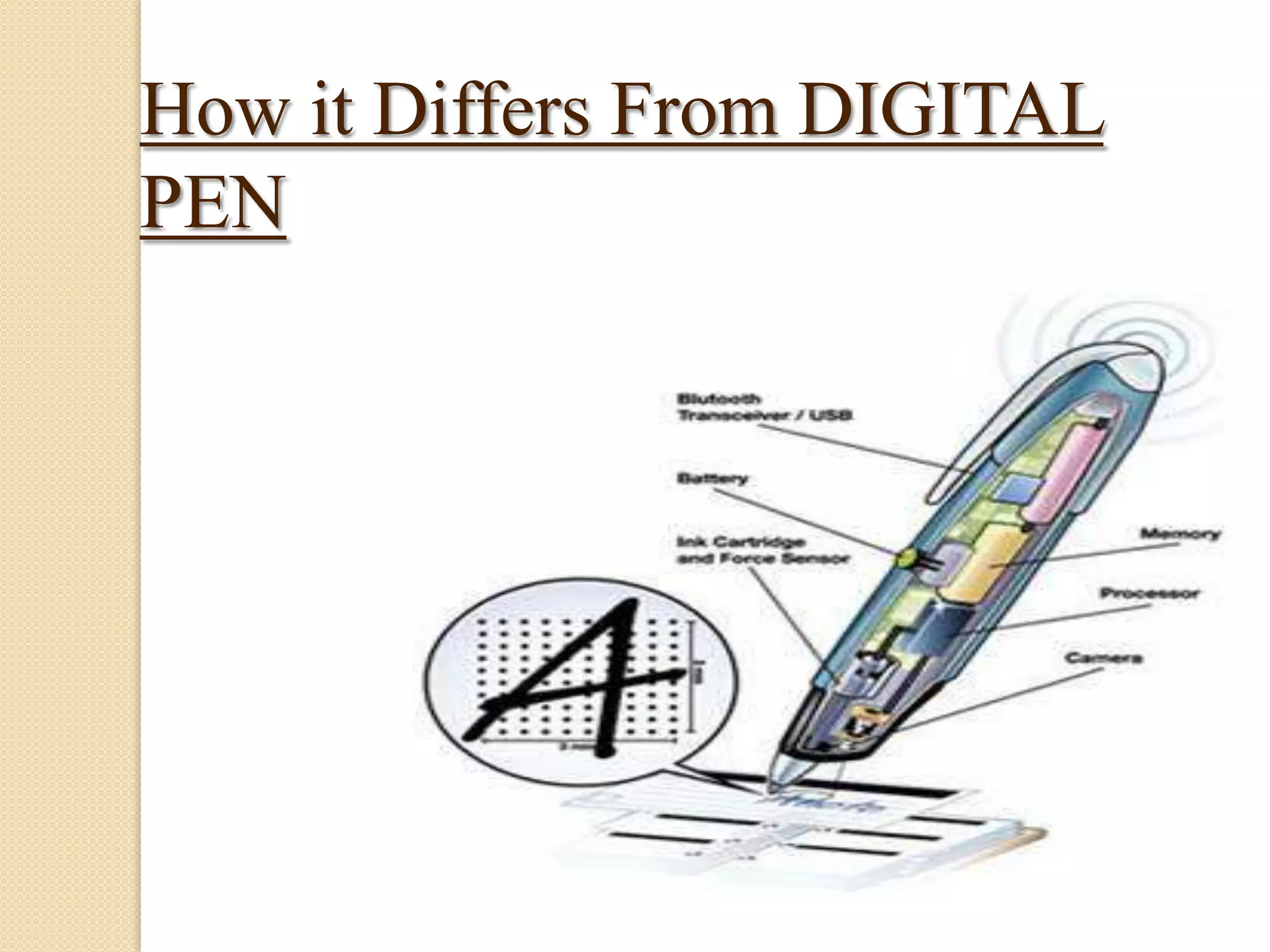 How it Differs From DIGITAL
PEN

 