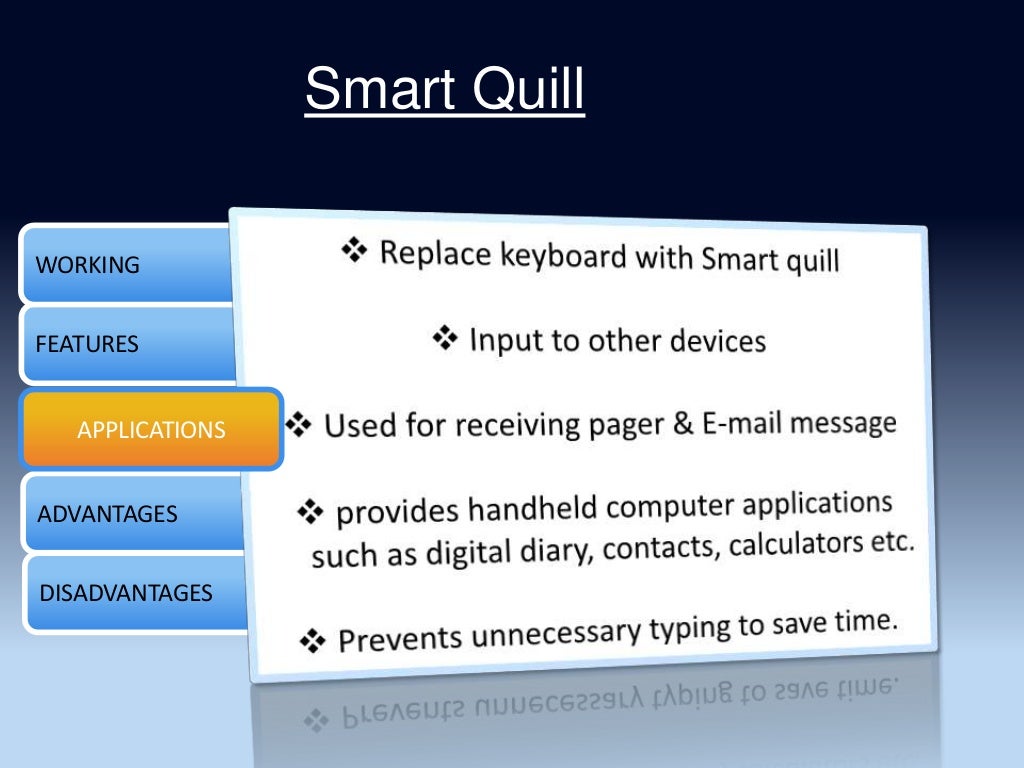 Smart quill ppt