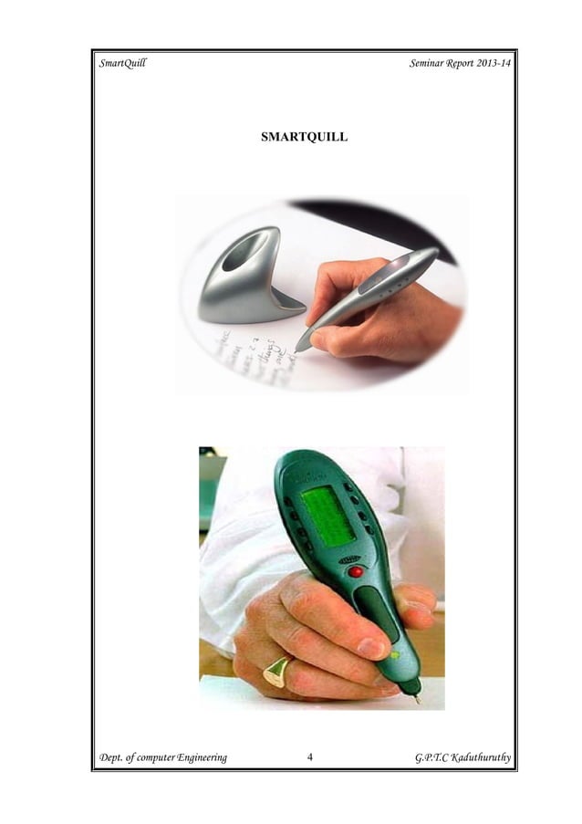 Smart quill seminar report final