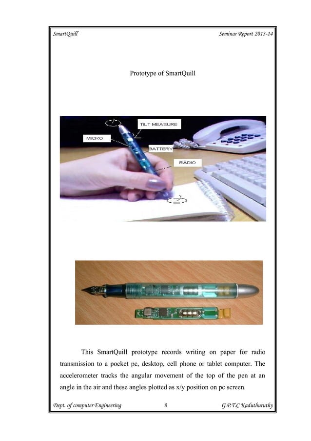 Smart quill seminar report final