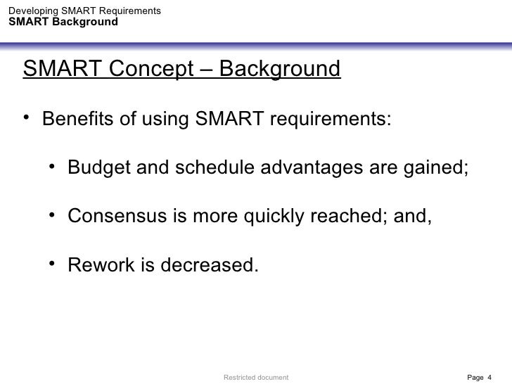 SMART Requirements