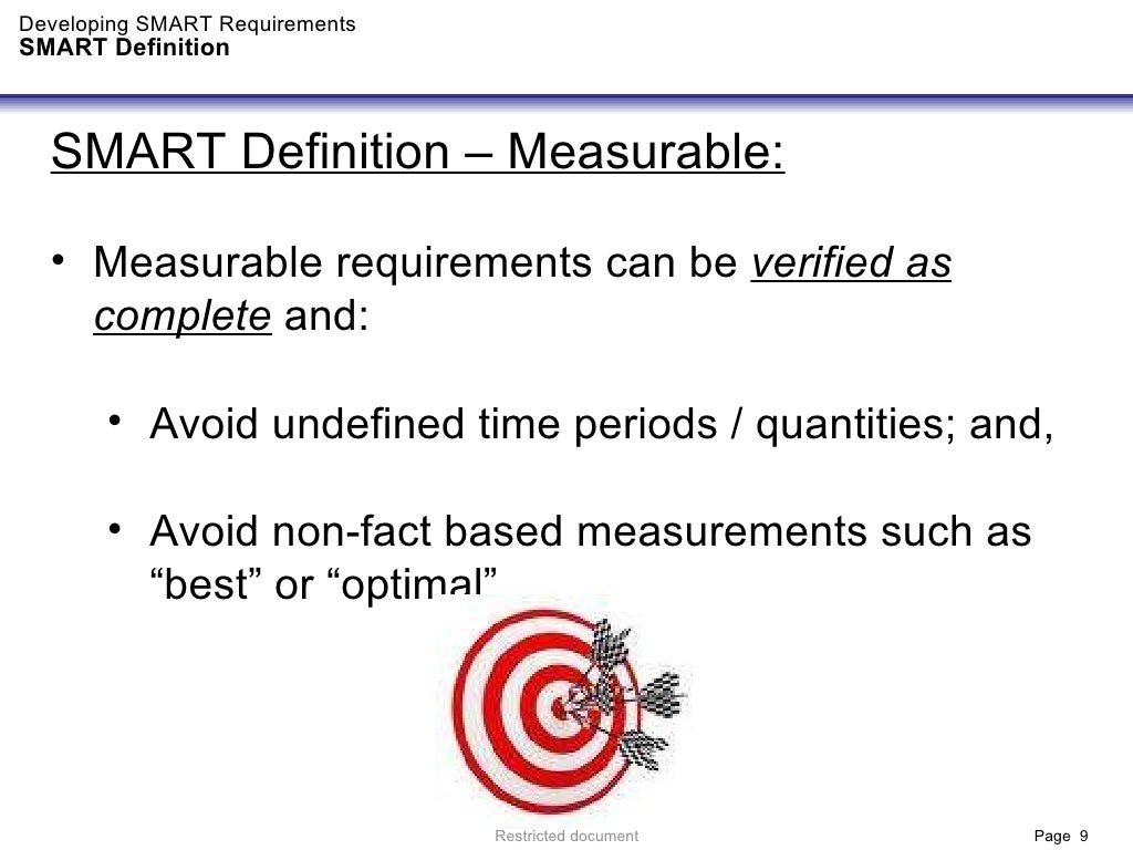 SMART Requirements