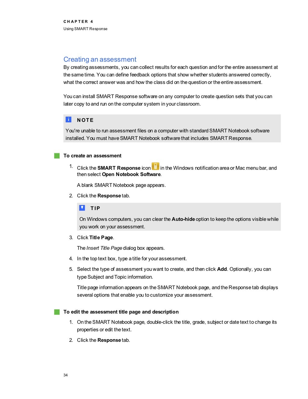 SMART PE Response Guide