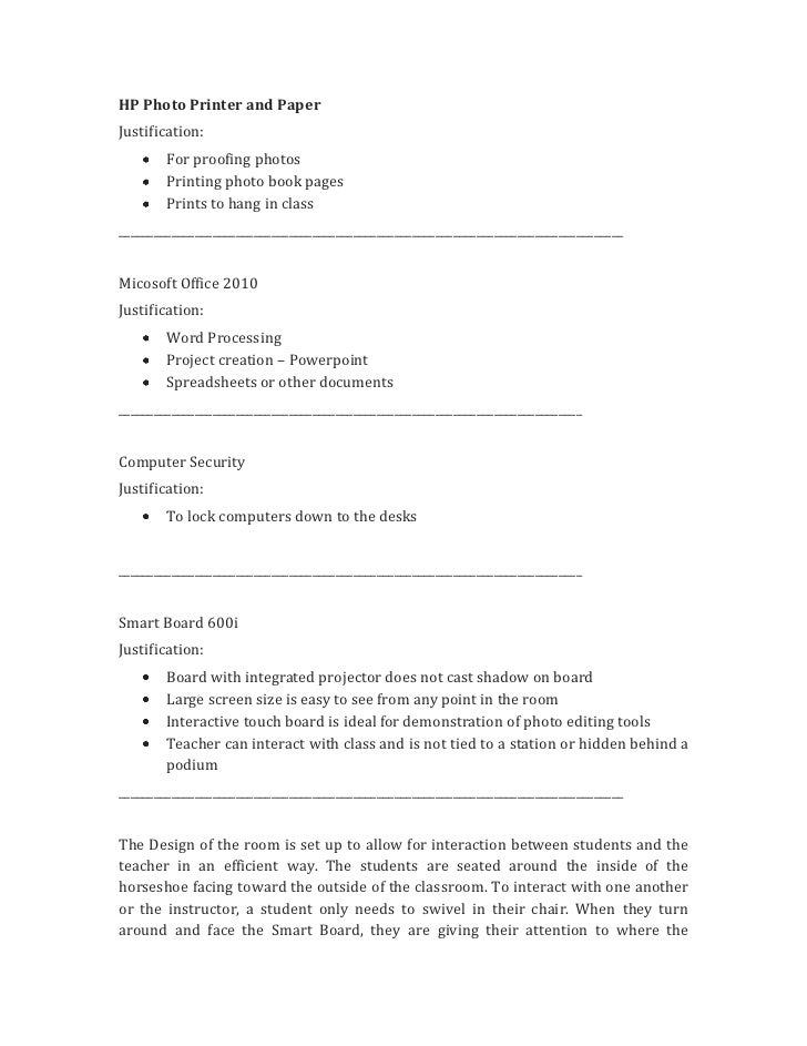 Smart Room Justification