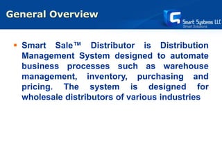 Smart Sale Distributor software presentation