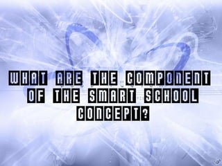 What are the component
  of the smart school
        concept?
 
